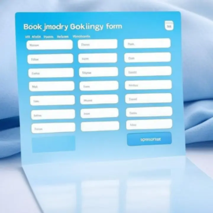 Intuicyjny formularz rezerwacji online pralni